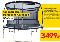 Rusta Adrenalin Advanced trampoline inkludert sikkerhetsnett tilbud
