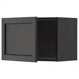 IKEA Metod Veggskap, svart/lerhyttan svartbeiset, 60x40 cm tilbud