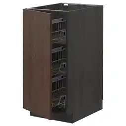 IKEA Metod Benkeskap med trådhyller, svart/sinarp brun, 40x60 cm tilbud
