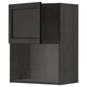 IKEA Metod Overskap for mikrobølgeovn, svart/lerhyttan svartbeiset, 60x80 cm tilbud