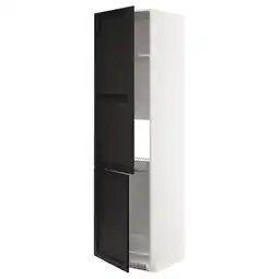 IKEA Metod Hsk t kjøl/fys m 2 dører, svart/lerhyttan svartbeiset, 60x60x220 cm tilbud