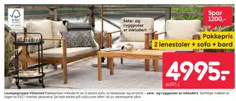 Rusta Loungegruppe Villastad tilbud