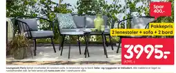 Rusta Loungesett Paris tilbud