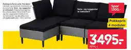 Rusta Pakkepris Porto sofa, fire deler tilbud