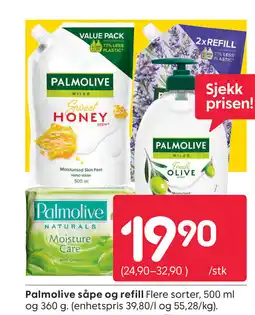 Rusta PALMOLIVE såpe og refill tilbud