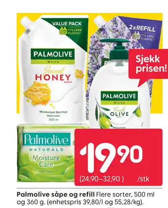 Rusta PALMOLIVE såpe og refill tilbud