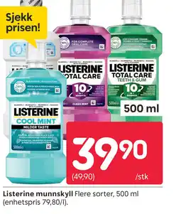 Rusta Listerine munnskyll tilbud