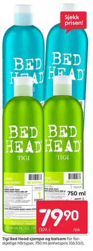 Rusta Tigi Bed Head sjampo og balsam tilbud