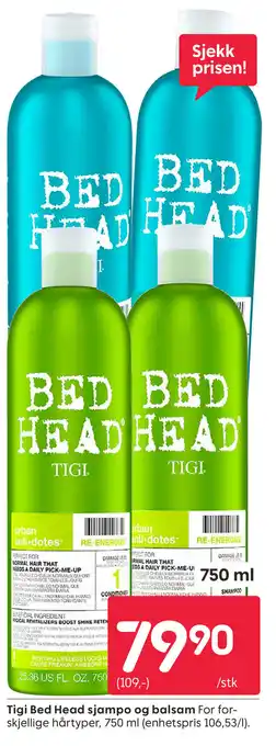 Rusta Tigi Bed Head sjampo og balsam tilbud
