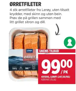 Meny LERØY Ørretfileter tilbud