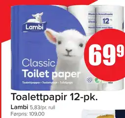 Spar Lambi Toalettpapir tilbud