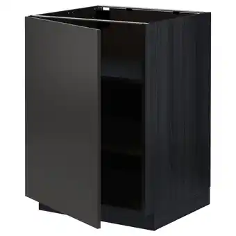 IKEA Metod Benkeskap med hylleplater, svart/nickebo matt antrasitt, 60x60 cm tilbud