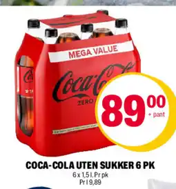 Coop Extra COCA-COLA UTEN SUKKER 6 PK tilbud