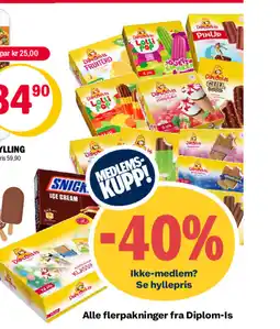 Coop Extra Alle flerpakninger fra Diplom-Is tilbud