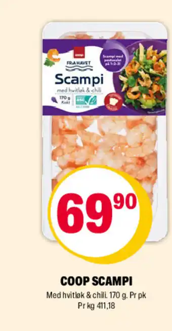 Coop Extra COOP SCAMPI tilbud