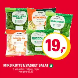 Coop Extra MIKS KUTTET/VASKET SALAT tilbud