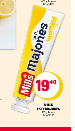 Coop Extra MILLS EKTE MAJONES tilbud
