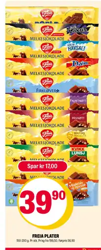 Coop Extra Freia plater tilbud