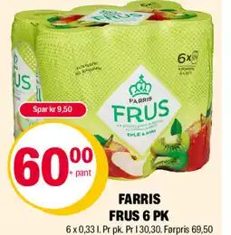 Coop Extra Farris frus 6 pk tilbud