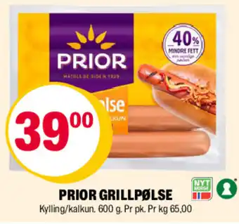 Coop Extra Prior grillpølse tilbud