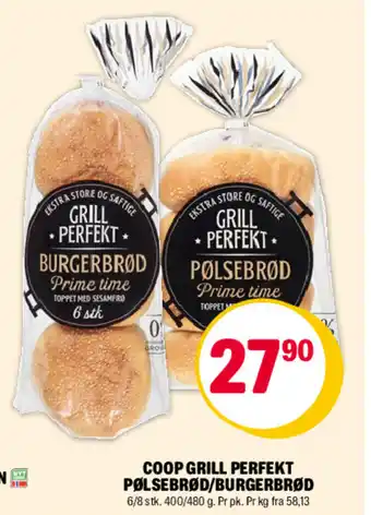 Coop Extra COOP GRILL PERFEKT PØLSEBRØD/BURGERBRØD tilbud