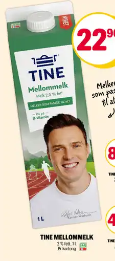Coop Extra TINE MELLOMMELK tilbud