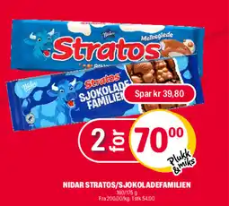 Coop Extra Nidar stratos/sjokoladefamilien tilbud