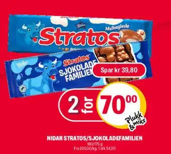 Coop Extra Nidar stratos/sjokoladefamilien tilbud
