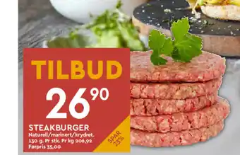 Coop Mega STEAKBURGER Naturell/marinert/krydret. tilbud