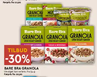 Coop Mega BARE BRA GRANOLA tilbud