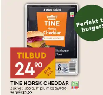 Coop Mega TINE NORSK CHEDDAR tilbud
