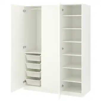 IKEA Pax / forsand Garderobeskap, hvit/hvit, 150x60x201 cm tilbud