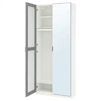 IKEA Pax / kammartorp Garderobekombinasjon, hvit/speil hvit, 100x38x236 cm tilbud
