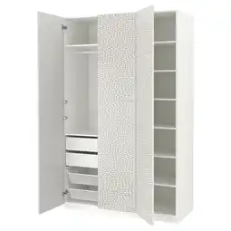 IKEA Pax / mistudden Garderobekombinasjon, hvit/grå mønstret, 150x60x236 cm tilbud