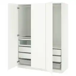 IKEA Pax / tyssedal Garderobekombinasjon, hvit/hvit, 150x60x201 cm tilbud