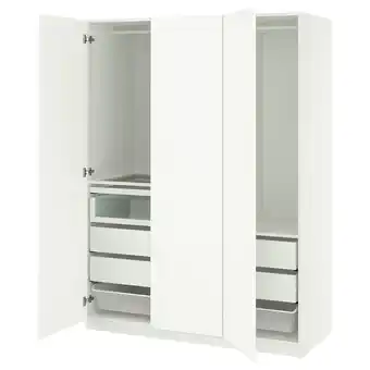 IKEA Pax / tyssedal Garderobekombinasjon, hvit/hvit, 150x60x201 cm tilbud
