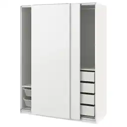 IKEA Pax / hasvik Garderobekombinasjon, hvit/hvit, 150x66x201 cm tilbud