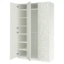IKEA Pax / linnaberg Garderobekombinasjon, hvit/mønstret, 150x58x236 cm tilbud