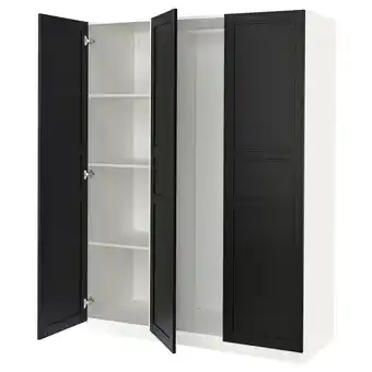IKEA Pax / flisberget Garderobekombinasjon, hvit/antrasitt, 150x60x201 cm tilbud