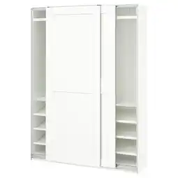 IKEA Pax / grimo Skyvedørsgarderobe, hvit/hvit, 150x43x201 cm tilbud