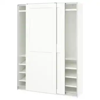 IKEA Pax / grimo Skyvedørsgarderobe, hvit/hvit, 150x43x201 cm tilbud