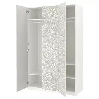 IKEA Pax / mistudden Garderobekombinasjon, hvit/grå mønstret, 150x60x236 cm tilbud