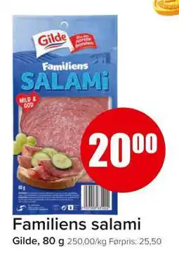 Spar Familiens salami tilbud