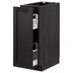 IKEA Metod Benkeskap m utrb innr, svart/lerhyttan svartbeiset, 30x60 cm tilbud