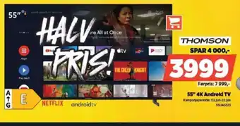 POWER THOMSON 55" 4K Android TV tilbud
