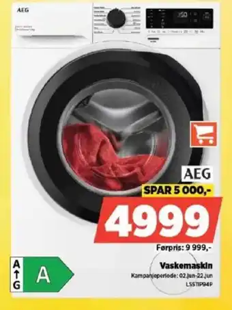 POWER AEG Vaskemaskin tilbud