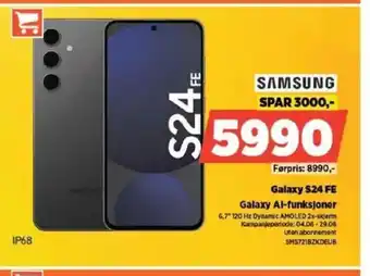 POWER SAMSUNG Galaxy S24 FE Galaxy Al-funksjoner tilbud