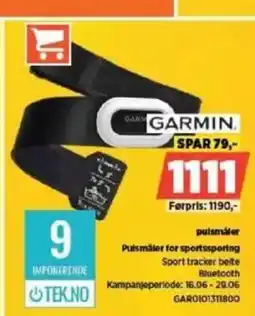 POWER Garmin Pulsmåler for sportssporing tilbud