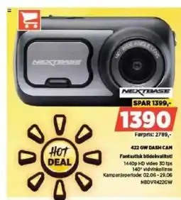 POWER NEXTBASE 422 GW DASH CAM Fantastisk bildekvalitet! tilbud