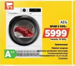 POWER AEG Tørketrommel Tidsstyrt program tilbud